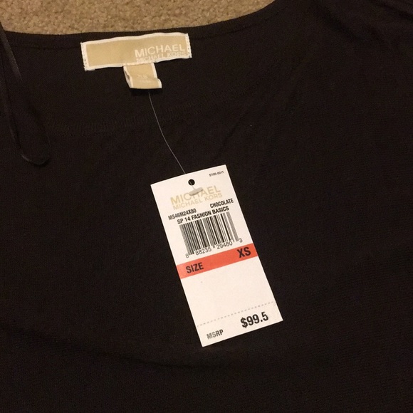 Michael Kors 3/4 Sleeve Cold Shoulder Top (XS) - Picture 3 of 8